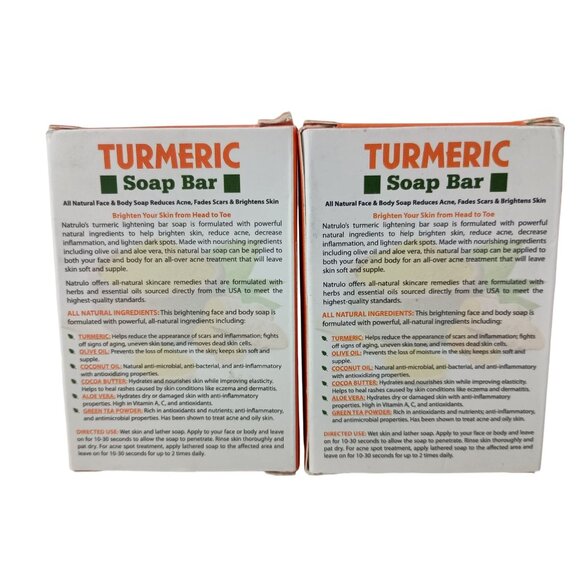 2 Pack Natrulo Turmeric Soap Bar 4 Oz - Picture 4 of 4